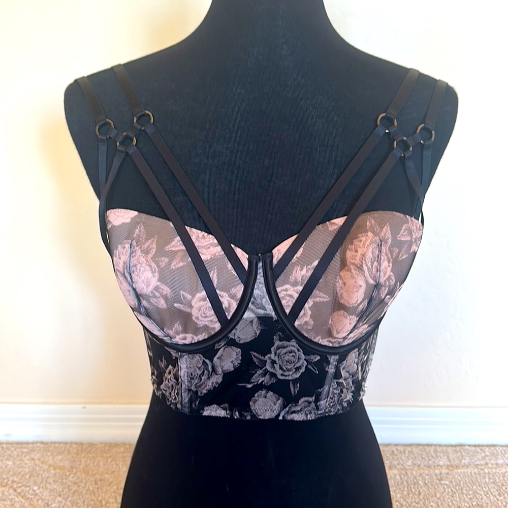 Victoria’s Secret Strappy Floral corset bra
